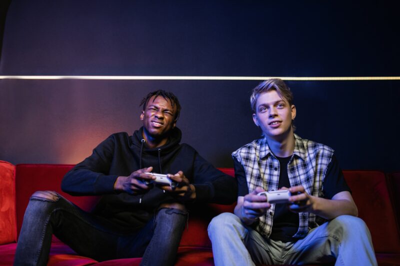 two men gaming